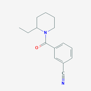 molecular formula C15H18N2O B7487014 3-(2-Ethylpiperidine-1-carbonyl)benzonitrile 