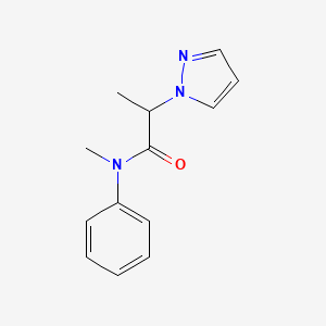 N-methyl-N-phenyl-2-pyrazol-1-ylpropanamide