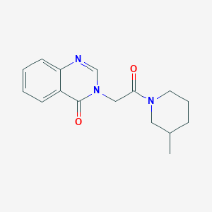 molecular formula C16H19N3O2 B7487054 3-[2-(3-Methylpiperidin-1-yl)-2-oxoethyl]quinazolin-4-one 