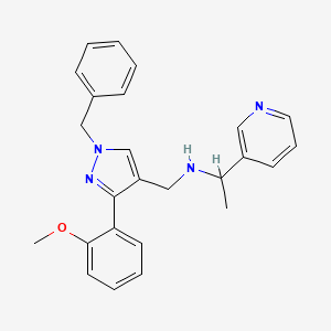 N-[[1-benzyl-3-(2-methoxyphenyl)pyrazol-4-yl]methyl]-1-pyridin-3-ylethanamine