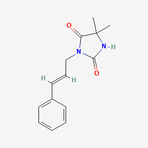 molecular formula C14H16N2O2 B7487072 5,5-dimethyl-3-[(E)-3-phenylprop-2-enyl]imidazolidine-2,4-dione 