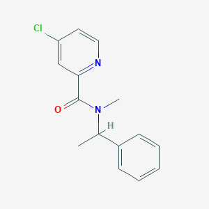 molecular formula C15H15ClN2O B7487126 4-chloro-N-methyl-N-(1-phenylethyl)pyridine-2-carboxamide 