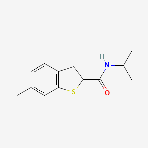 molecular formula C13H17NOS B7487141 6-methyl-N-propan-2-yl-2,3-dihydro-1-benzothiophene-2-carboxamide 