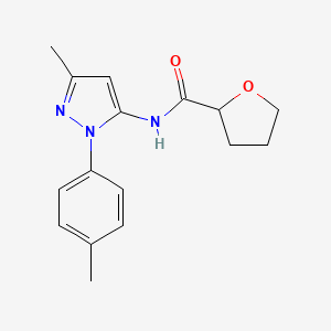 N-[5-methyl-2-(4-methylphenyl)pyrazol-3-yl]oxolane-2-carboxamide