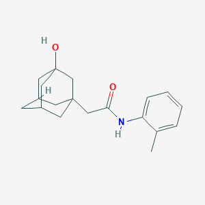 molecular formula C19H25NO2 B7487168 2-(3-hydroxy-1-adamantyl)-N-(2-methylphenyl)acetamide 