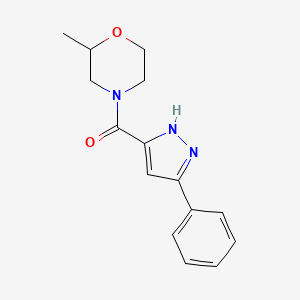 (2-methylmorpholin-4-yl)-(3-phenyl-1H-pyrazol-5-yl)methanone