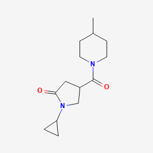 1-Cyclopropyl-4-(4-methylpiperidine-1-carbonyl)pyrrolidin-2-one