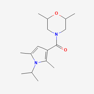 molecular formula C16H26N2O2 B7487204 (2,6-Dimethylmorpholin-4-yl)-(2,5-dimethyl-1-propan-2-ylpyrrol-3-yl)methanone 