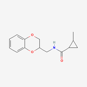 N-(2,3-dihydro-1,4-benzodioxin-3-ylmethyl)-2-methylcyclopropane-1-carboxamide