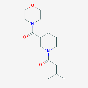 molecular formula C15H26N2O3 B7487243 3-Methyl-1-[3-(morpholinocarbonyl)piperidino]-1-butanone 