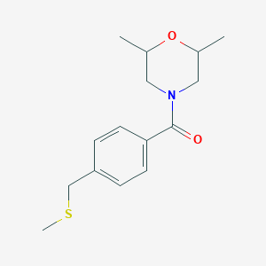 (2,6-Dimethylmorpholin-4-yl)-[4-(methylsulfanylmethyl)phenyl]methanone