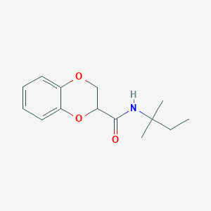 molecular formula C14H19NO3 B7487256 N-(2-methylbutan-2-yl)-2,3-dihydro-1,4-benzodioxine-3-carboxamide 