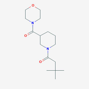 molecular formula C16H28N2O3 B7487271 3,3-Dimethyl-1-[3-(morpholinocarbonyl)piperidino]-1-butanone 