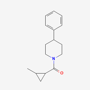 molecular formula C16H21NO B7487282 (2-Methylcyclopropyl)-(4-phenylpiperidin-1-yl)methanone 