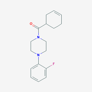 molecular formula C17H21FN2O B7487291 Cyclohex-3-en-1-yl-[4-(2-fluorophenyl)piperazin-1-yl]methanone 