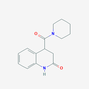 molecular formula C15H18N2O2 B7487311 4-(piperidine-1-carbonyl)-3,4-dihydro-1H-quinolin-2-one 