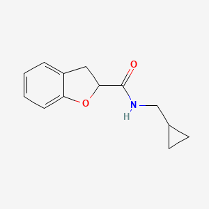 molecular formula C13H15NO2 B7487316 N-(cyclopropylmethyl)-2,3-dihydro-1-benzofuran-2-carboxamide 