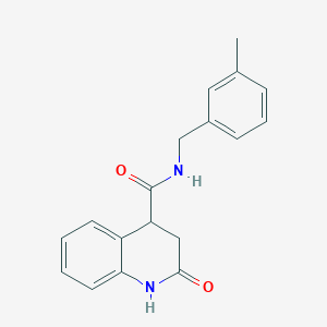 molecular formula C18H18N2O2 B7487326 N-[(3-methylphenyl)methyl]-2-oxo-3,4-dihydro-1H-quinoline-4-carboxamide 