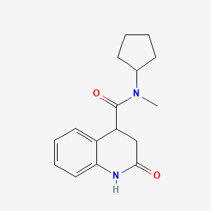 N-cyclopentyl-N-methyl-2-oxo-3,4-dihydro-1H-quinoline-4-carboxamide