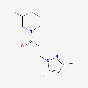 3-(3,5-Dimethylpyrazol-1-yl)-1-(3-methylpiperidin-1-yl)propan-1-one