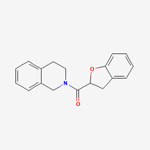 molecular formula C18H17NO2 B7487375 2,3-dihydro-1-benzofuran-2-yl(3,4-dihydro-1H-isoquinolin-2-yl)methanone 