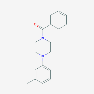 molecular formula C18H24N2O B7487390 Cyclohex-3-en-1-yl-[4-(3-methylphenyl)piperazin-1-yl]methanone 