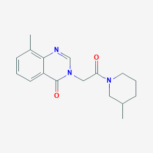 molecular formula C17H21N3O2 B7487398 8-Methyl-3-[2-(3-methylpiperidin-1-yl)-2-oxoethyl]quinazolin-4-one 