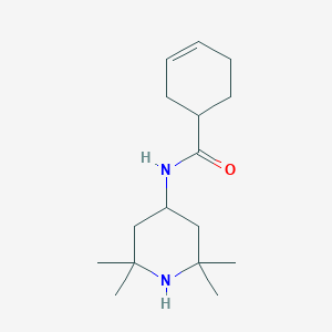 molecular formula C16H28N2O B7487411 N-(2,2,6,6-tetramethylpiperidin-4-yl)cyclohex-3-ene-1-carboxamide 