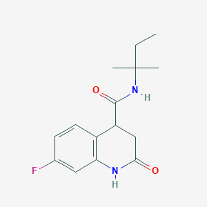 7-fluoro-N-(2-methylbutan-2-yl)-2-oxo-3,4-dihydro-1H-quinoline-4-carboxamide