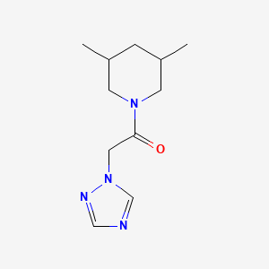 molecular formula C11H18N4O B7487448 1-(3,5-Dimethylpiperidin-1-yl)-2-(1,2,4-triazol-1-yl)ethanone 