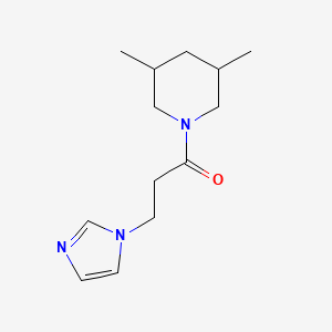 molecular formula C13H21N3O B7487503 1-(3,5-Dimethylpiperidin-1-yl)-3-imidazol-1-ylpropan-1-one 