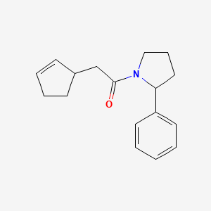 2-Cyclopent-2-en-1-yl-1-(2-phenylpyrrolidin-1-yl)ethanone