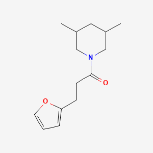 molecular formula C14H21NO2 B7487521 1-(3,5-Dimethylpiperidin-1-yl)-3-(furan-2-yl)propan-1-one 