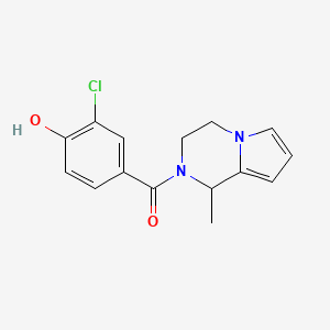 molecular formula C15H15ClN2O2 B7487530 (3-chloro-4-hydroxyphenyl)-(1-methyl-3,4-dihydro-1H-pyrrolo[1,2-a]pyrazin-2-yl)methanone 