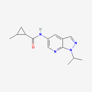 2-methyl-N-(1-propan-2-ylpyrazolo[3,4-b]pyridin-5-yl)cyclopropane-1-carboxamide