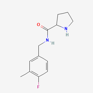 N-[(4-fluoro-3-methylphenyl)methyl]pyrrolidine-2-carboxamide