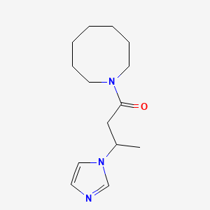 molecular formula C14H23N3O B7487551 1-(Azocan-1-yl)-3-imidazol-1-ylbutan-1-one 