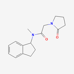 N-(2,3-dihydro-1H-inden-1-yl)-N-methyl-2-(2-oxopyrrolidin-1-yl)acetamide