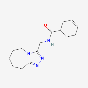 N-(6,7,8,9-tetrahydro-5H-[1,2,4]triazolo[4,3-a]azepin-3-ylmethyl)cyclohex-3-ene-1-carboxamide