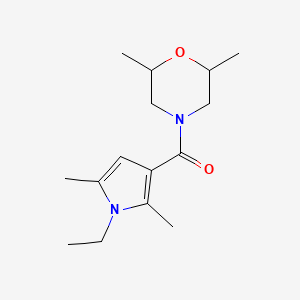 molecular formula C15H24N2O2 B7487608 (2,6-Dimethylmorpholin-4-yl)-(1-ethyl-2,5-dimethylpyrrol-3-yl)methanone 