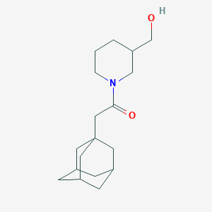 molecular formula C18H29NO2 B7487620 2-(1-Adamantyl)-1-[3-(hydroxymethyl)piperidin-1-yl]ethanone 