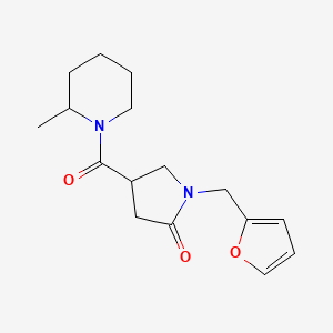 1-(Furan-2-ylmethyl)-4-(2-methylpiperidine-1-carbonyl)pyrrolidin-2-one