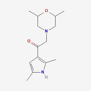 2-(2,6-dimethylmorpholin-4-yl)-1-(2,5-dimethyl-1H-pyrrol-3-yl)ethanone