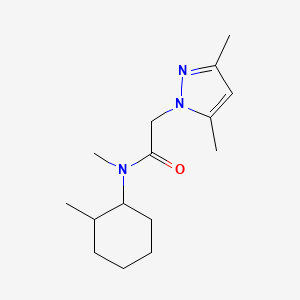 2-(3,5-dimethylpyrazol-1-yl)-N-methyl-N-(2-methylcyclohexyl)acetamide