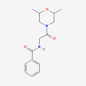 molecular formula C15H20N2O3 B7487818 N-[2-(2,6-dimethylmorpholin-4-yl)-2-oxoethyl]benzamide 