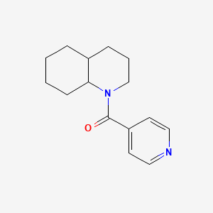 molecular formula C15H20N2O B7487857 3,4,4a,5,6,7,8,8a-octahydro-2H-quinolin-1-yl(pyridin-4-yl)methanone 