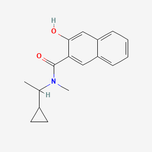 molecular formula C17H19NO2 B7487868 N-(1-cyclopropylethyl)-3-hydroxy-N-methylnaphthalene-2-carboxamide 