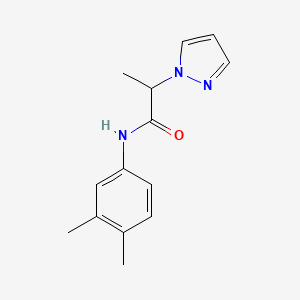 N-(3,4-dimethylphenyl)-2-pyrazol-1-ylpropanamide