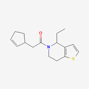 2-cyclopent-2-en-1-yl-1-(4-ethyl-6,7-dihydro-4H-thieno[3,2-c]pyridin-5-yl)ethanone