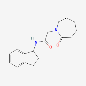 molecular formula C17H22N2O2 B7487912 N-(2,3-dihydro-1H-inden-1-yl)-2-(2-oxoazepan-1-yl)acetamide 